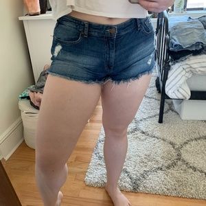 Mid-Rise Denim Shorts